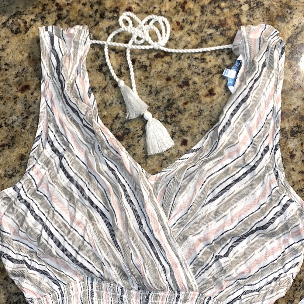 Brand new, with tag. Blue island beach jumpsuit. Size large